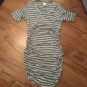 Motherhood Maternity Midi-Length Striped XL Dress
